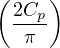 (    )
  2Cp-
   π
